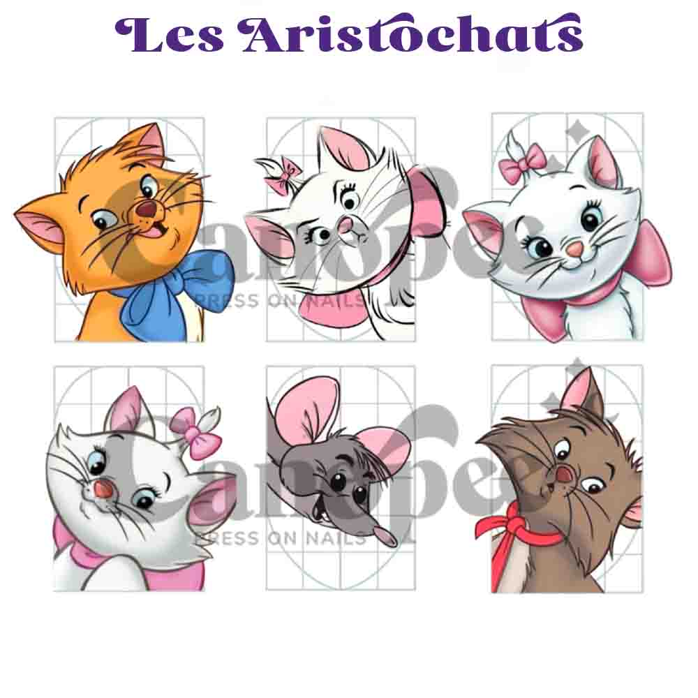 Stickers Les aristochats - planche de 3 stickers